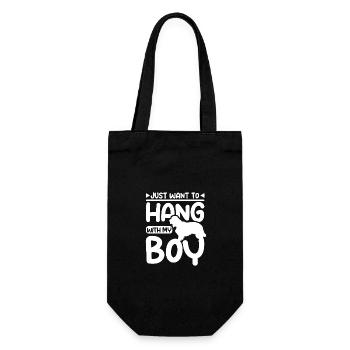 Just want to hang with my boy cocker spaniel - Gift Bag for Bottles - black - Front