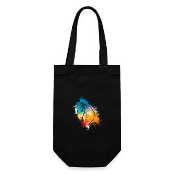 Animaux colorés Splash Art Farm tête de poney - Sac à bouteille - noir - Devant