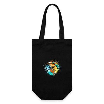 Splash Art Monkey Borneo Orangutan - Gift Bag for Bottles - black - Front