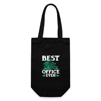 Horticulturist Botanist Garden best office - Geschenkbeutel für Flaschen - Schwarz - Vorne