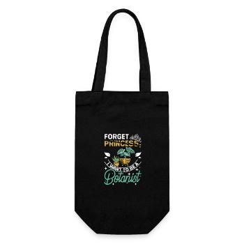 Girl forget princese I want to be a botanist - Geschenkbeutel für Flaschen - Schwarz - Vorne