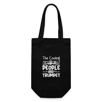 Trumpeters the coolest people play trumpet - Geschenkbeutel für Flaschen - Schwarz - Vorne