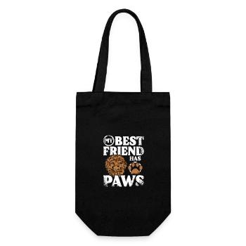 Mon meilleur ami a des pattes cockapoo - Sac à bouteille - noir - Devant