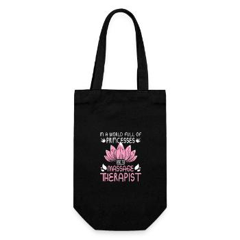 Girl Prinzess Massage therapist - Gift Bag for Bottles - black - Front