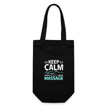 Keep calm and get a Massage therapist - Gift Bag for Bottles - black - Front