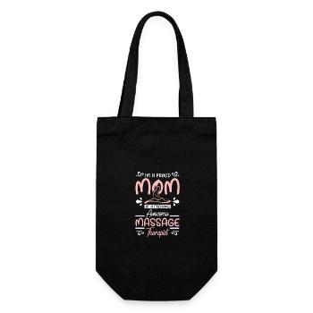 Mothers day mom of a awesome Massage therapist - Gift Bag for Bottles - black - Front