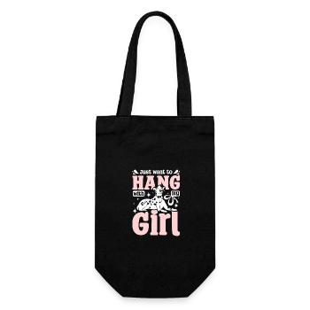 Just want to hang with my dalmatian girl - Gift Bag for Bottles - black - Front