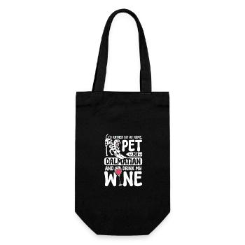 Pet my dalmatian drink wine - Gift Bag for Bottles - black - Front