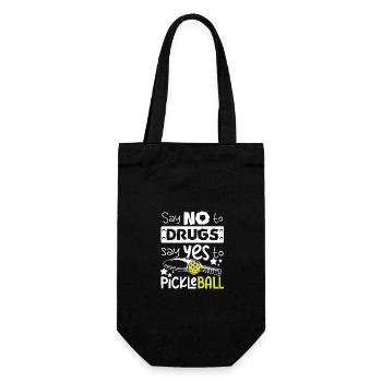 Say No To Drugs Say Yes To Pickleball Red Ribbon - Gift Bag for Bottles - black - Front