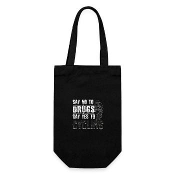 Say No To Drugs Say Yes To Cycling Red Ribbon - Gift Bag for Bottles - black - Front