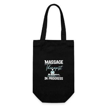 Massage therapist in progress - Gift Bag for Bottles - black - Front