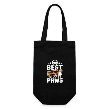 My beagle best friend has paws - Gift Bag for Bottles - black - Front
