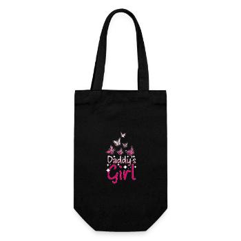 For the daughter Daddys girl, little Butterfly - Geschenkbeutel für Flaschen - Schwarz - Vorne