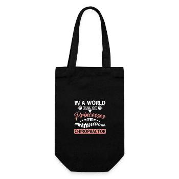 In a world full of princesses be a Chiropractor - Gift Bag for Bottles - black - Front