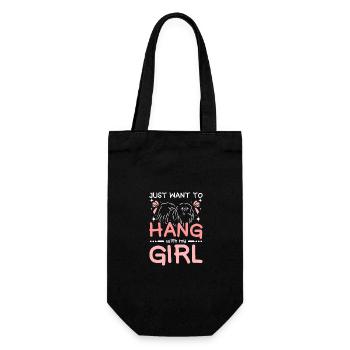 Je veux juste passer du temps avec ma fille pékinois - Sac à bouteille - noir - Devant