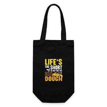 Life's too short to not use the good dough - Gift Bag for Bottles - black - Front