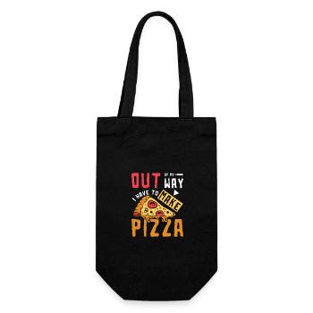 Out of my way I have to make pizza - Gift Bag for Bottles - black - Front