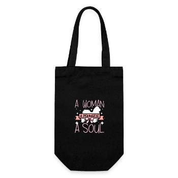 A woman a pekingese a soul - Gift Bag for Bottles - black - Front