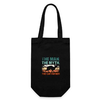 Vintage The man the myth the cat father - Gift Bag for Bottles - black - Front