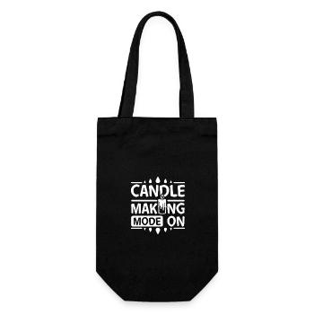 Candle making mode on - Gift Bag for Bottles - black - Front