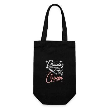 Artist Girl Drawing Queen - Gift Bag for Bottles - black - Front