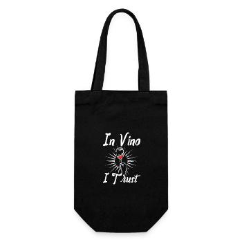 Wine making In vino I trust - Gift Bag for Bottles - black - Front
