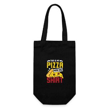 This is my pizza making - Gift Bag for Bottles - black - Front