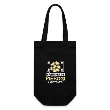 Handmade pierogi artist - Gift Bag for Bottles - black - Front