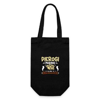 Pierogi making is my superpower - Gift Bag for Bottles - black - Front