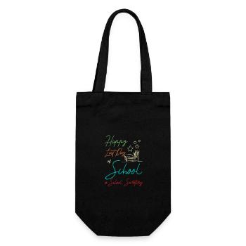 Happy last day of school, school secretary - Gift Bag for Bottles - black - Front