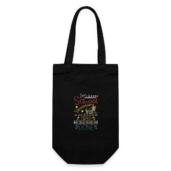 School secretaries we stop when we done - Gift Bag for Bottles - black - Front