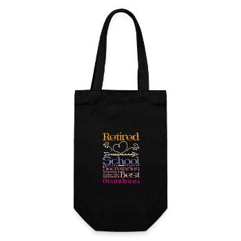 Retired school secretaries make the best grandmas - Gift Bag for Bottles - black - Front
