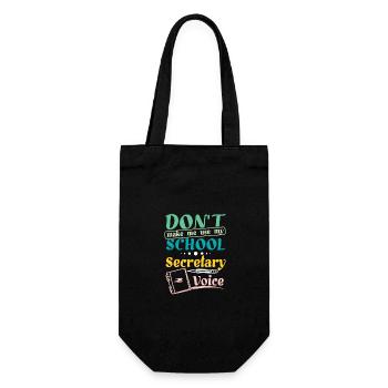 Don't make me use my school secretary voice - Gift Bag for Bottles - black - Front