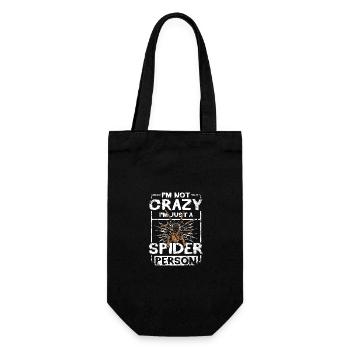 Tarantulas I'm not crazy I'm just a spider person - Gift Bag for Bottles - black - Front
