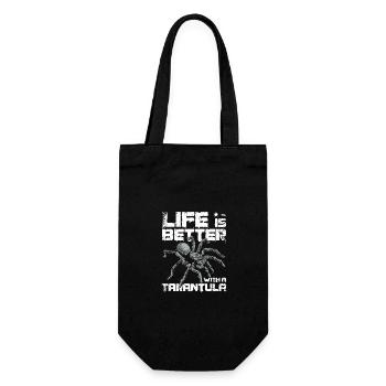 Life is better with a Tarantula - Gift Bag for Bottles - black - Front