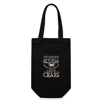 Let this old man show you how to catch crabs - Gift Bag for Bottles - black - Front