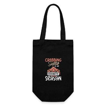 Crabbing season is my favorite season - Gift Bag for Bottles - black - Front
