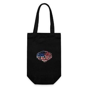 Usa American flag 4th of July Crabbing - Gift Bag for Bottles - black - Front
