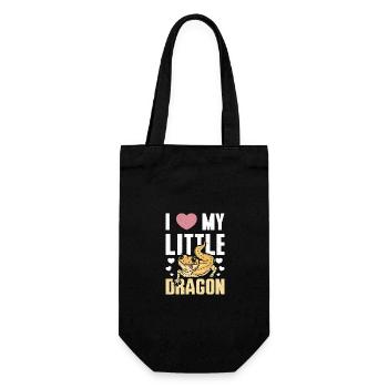 I love my little bearded dragon - Gift Bag for Bottles - black - Front