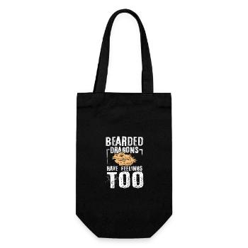 Bearded dragon have feelings too - Gift Bag for Bottles - black - Front