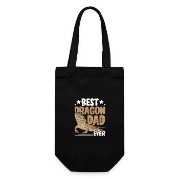 Fathers day Best bearded dragon dad ever - Gift Bag for Bottles - black - Front