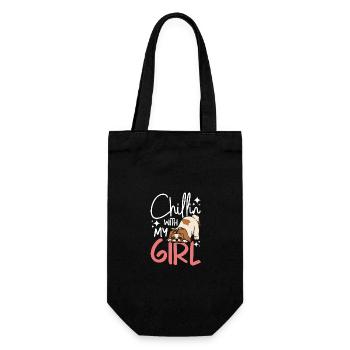 Chillin with my Shih Tzu girl - Gift Bag for Bottles - black - Front