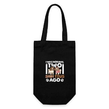 I was normal two shih tzus ago - Gift Bag for Bottles - black - Front