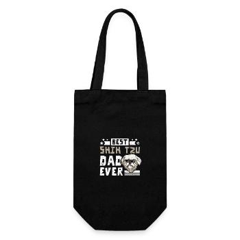 Fathers day Best shih tzu dad ever - Gift Bag for Bottles - black - Front