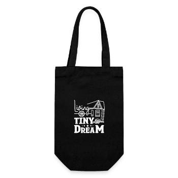 Living the Tiny House dream - Gift Bag for Bottles - black - Front