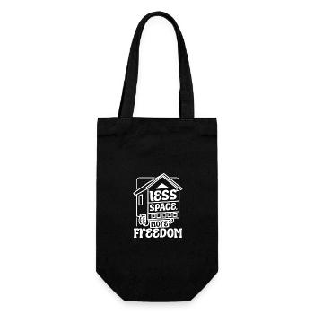 Tiny house less space more freedom - Gift Bag for Bottles - black - Front