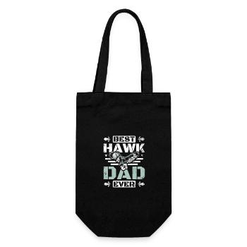 Fathers day Falconer best hawk dad ever - Gift Bag for Bottles - black - Front