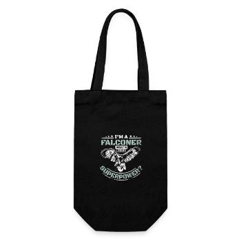 I'm a falconer what's your superpower - Geschenkbeutel für Flaschen - Schwarz - Vorne