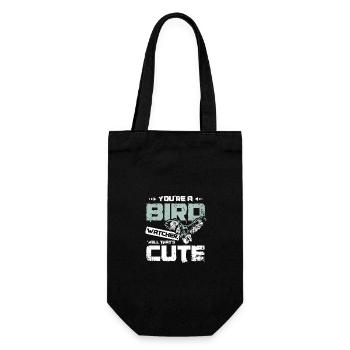 You're a bird watcher well that's cute falconer - Geschenkbeutel für Flaschen - Schwarz - Vorne