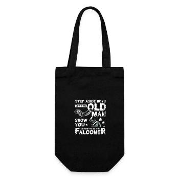 Let this old man show you how to be a Falconer - Gift Bag for Bottles - black - Front